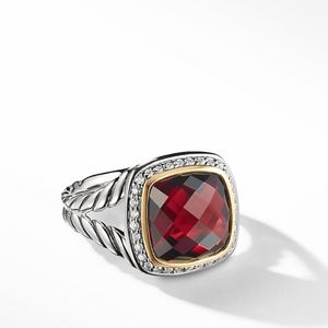 David Yurman Albion Ring Garnet & Diamonds